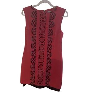 Anthropologie Plenty By Tracy Reese Orange Black Size 6 Sleeveless Sheath Dress
